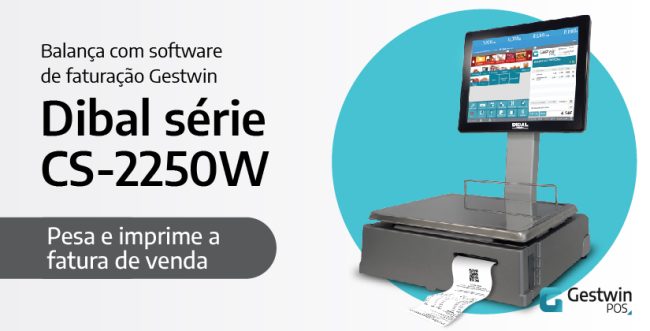 Balança com software de faturação Gestwin