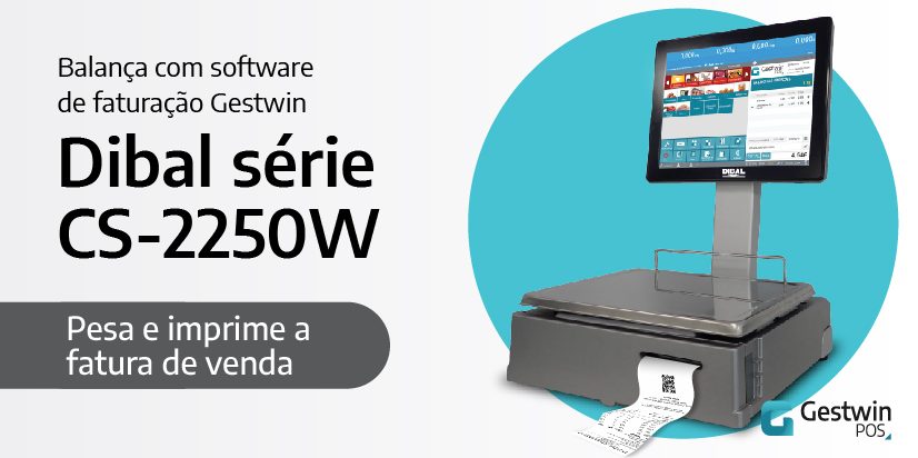 Balança com software de faturação Gestwin